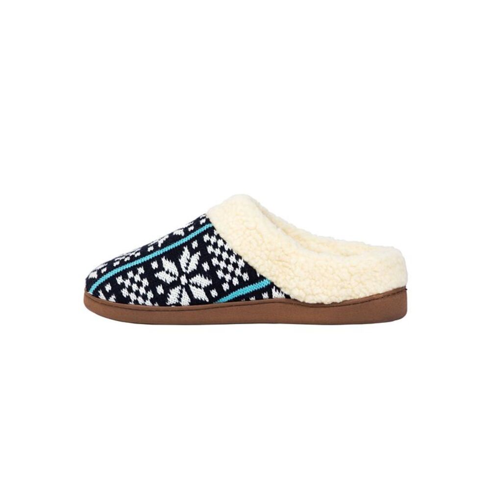 DEER STAGS Mens Navy Cushioned Lodge Round Toe Slip On Slippers Shoes 8